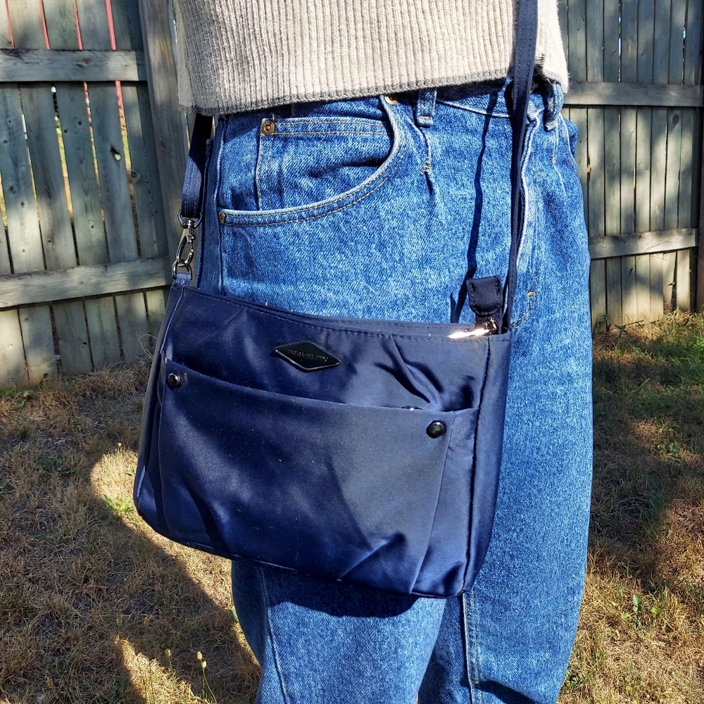 Blue Travelon Crossbody Medium Sized